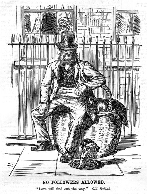 Servant girl sneaking out to meet her lover