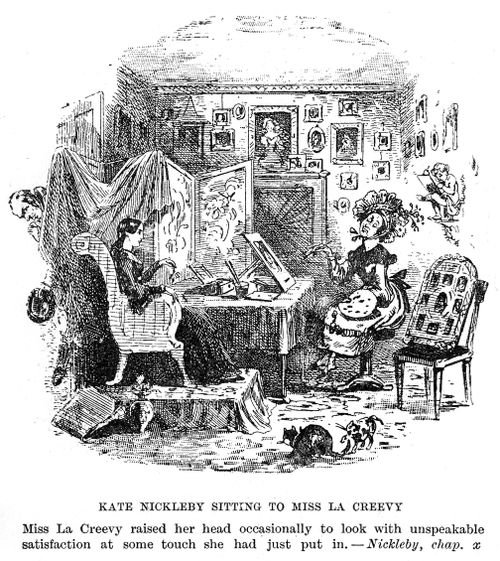 Kate Nickleby sitting to Miss La Creevy