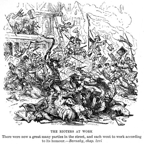 The rioters at work