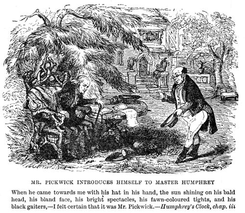 Mr. Pickwick introduces himself to Master Humphrey