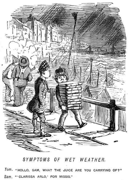 Boy carrying Samuel Richardson's 'Clarissa' for his mistress