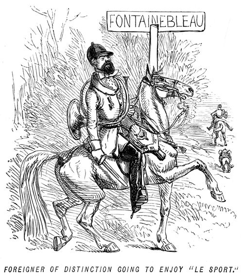 Foreigner of distinction going to enjoy 'le sport'.