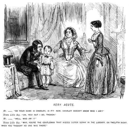 Little boy identifies a visitor as someone he saw kissing his older sister in secret