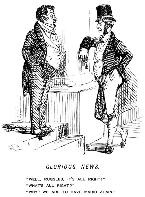 Footman talking to butler