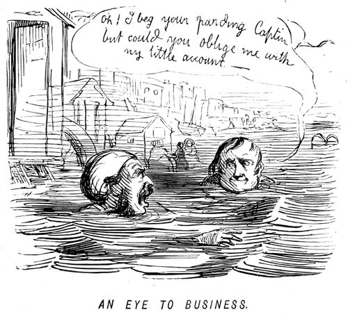Man asking for money back whilst swimming in the sea