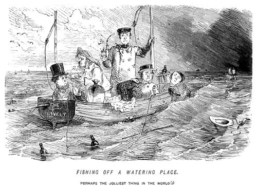 Fishing off a watering place. - Perhaps the jolliest thing in the world