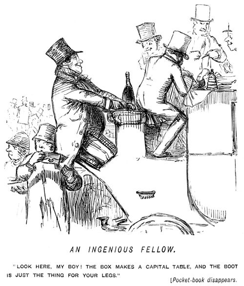Man sitting backwards on a carriage gets his pocket picked
