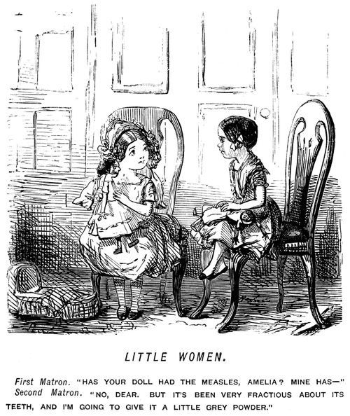 Girl's playing with dolls