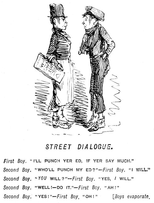 A confrontation between two boys
