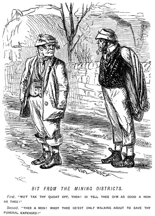 Men from the mining districts talking about money