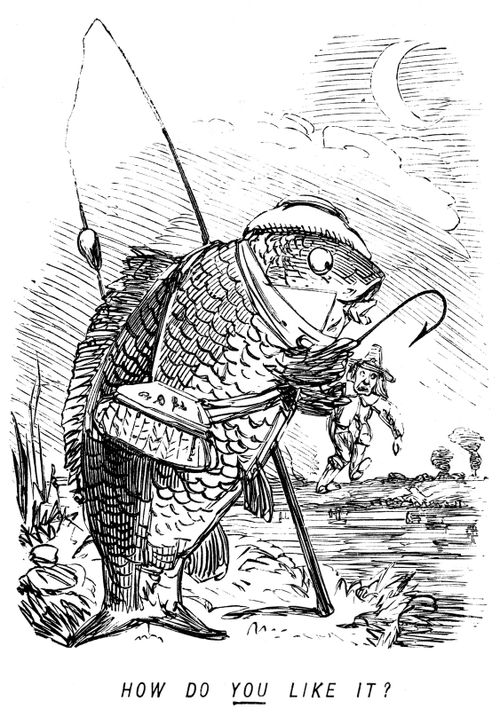 How do YOU like it? - A fish catching a man.