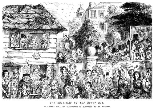The road-side on the Derby day