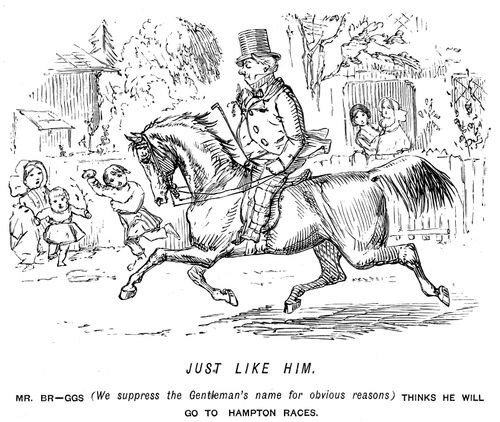 Man riding to Hampton Races