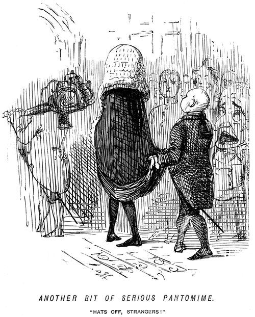 Another bit of serious pantomime. - 'Hats off, strangers!'