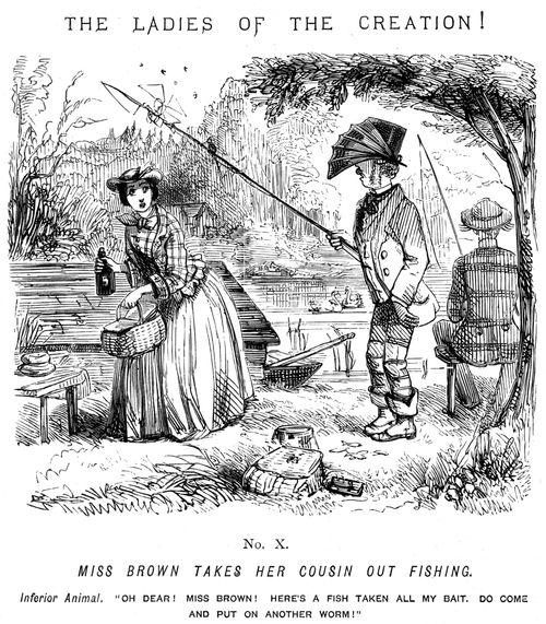 Ladies of the Creation! - No. X - Miss Brown takes her cousin out fishing,