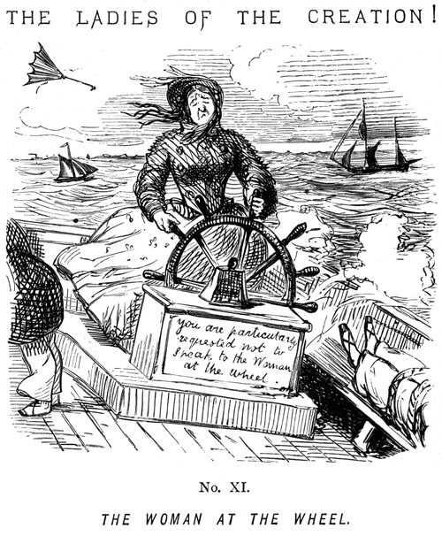 Ladies of the Creation! - No. XI - The woman at the wheel.