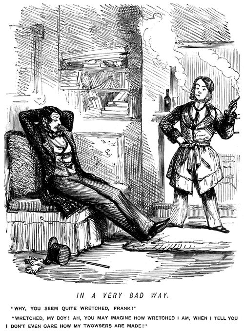 Swell feeling so low that he does not even care how his trousers are made