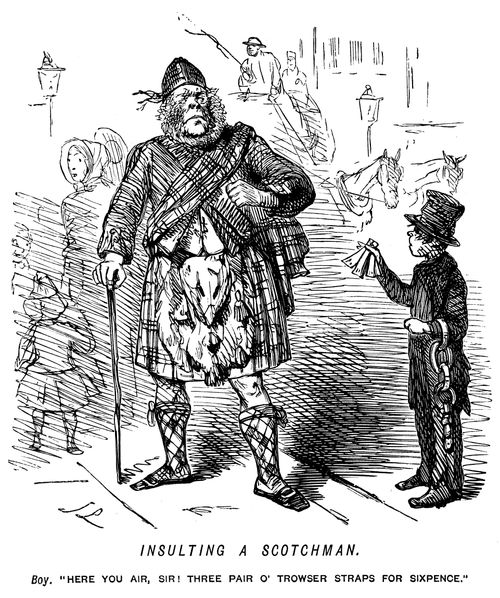 Insulting a Scotchman.
