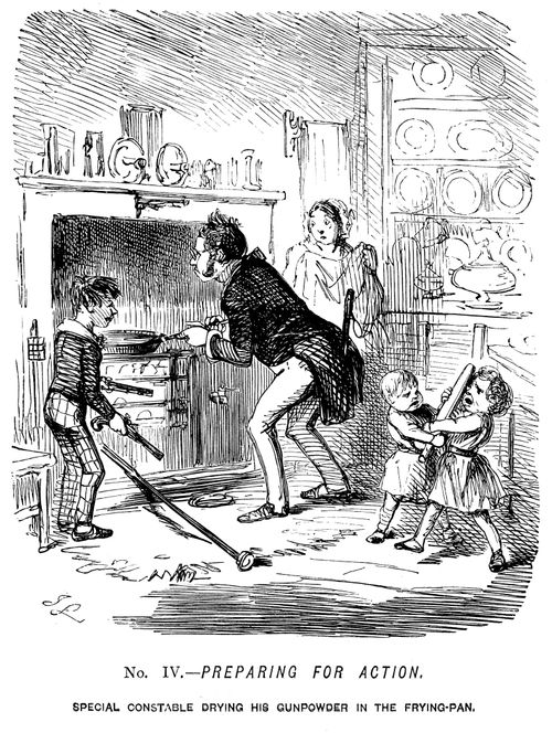 The Great Chartist Demonstration. No. IV. - Preparing for action.