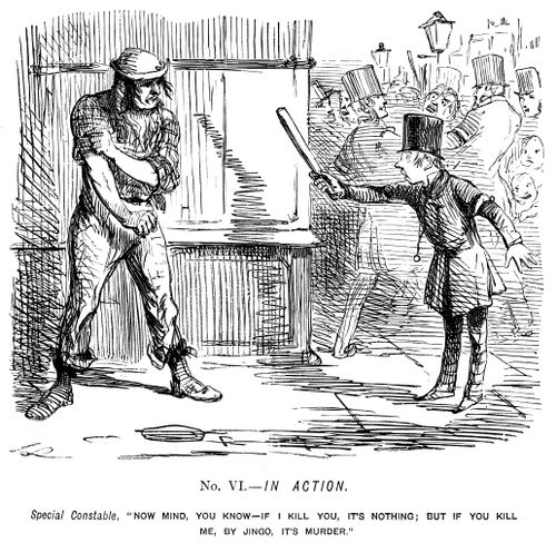 The Great Chartist Demonstration. No. V. - In action.
