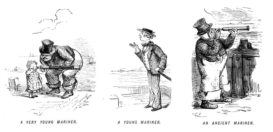 A very young mariner. A young mariner. An ancient mariner.