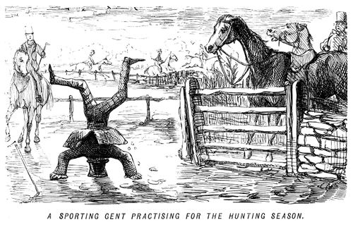 A sporting gent practising for the hunting season.