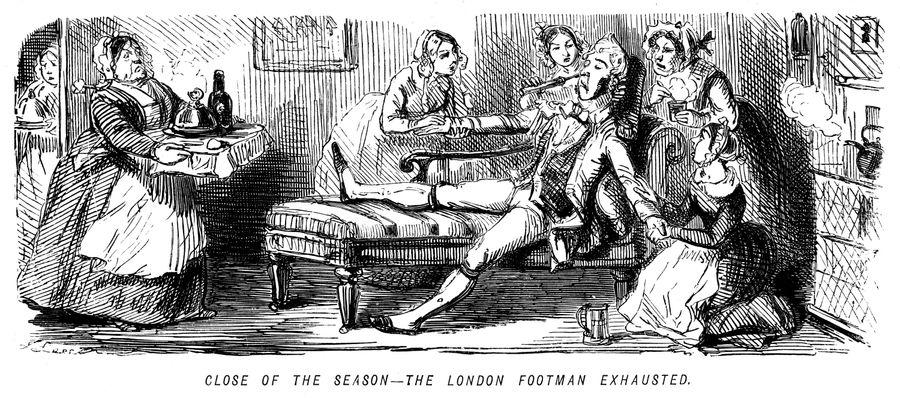 Close of the season - The London footman exhausted.