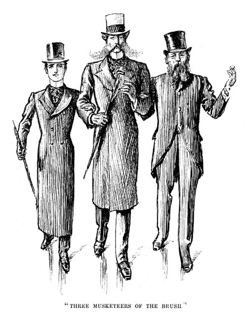 'Three musketeers of the brush.'