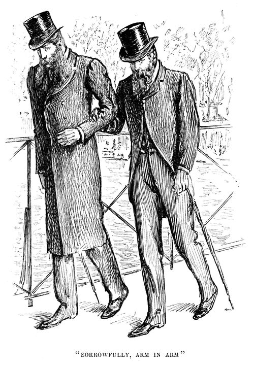 Trilby - 'Sorrowfully, arm in arm'.