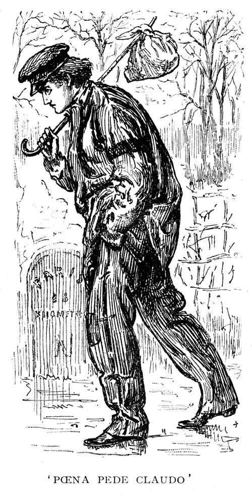 Trilby - 'Poena pede claudio'.