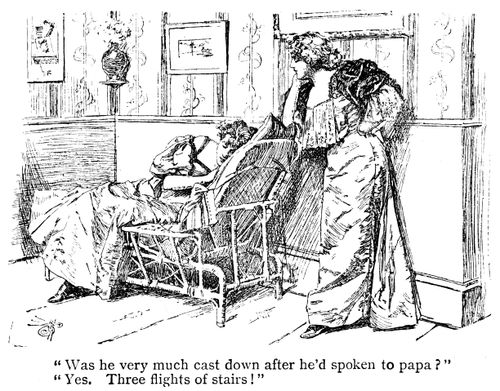 'Was he very much cast down after he'd spoken to papa?' 'Yes. Three flights of stairs!'