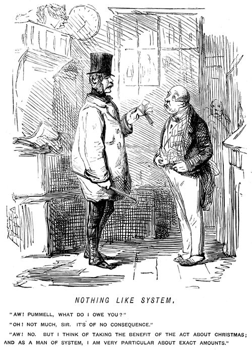 Gentleman wanting to know exactly how much he owes his butler