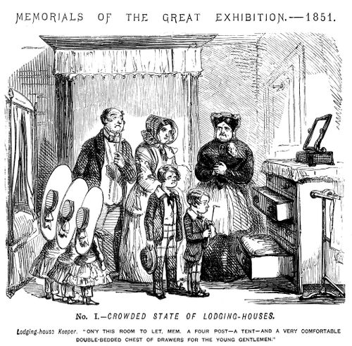 Memorials of The Great Exhibition - 1851. No. I. - Crowded state of lodging-houses.