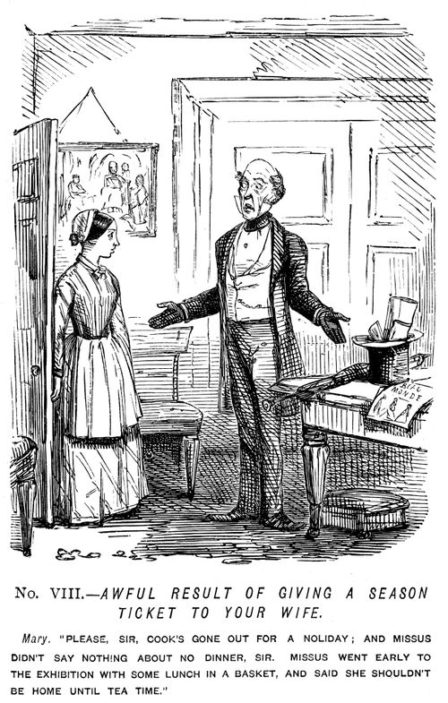 Memorials of The Great Exhibition - 1851. No. VIII. - Awful result of giving a season ticket to your wife.