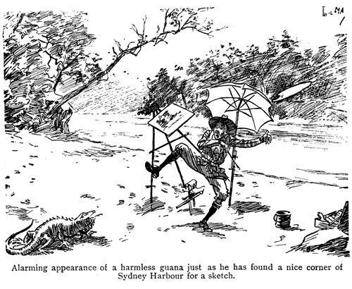 Alarming appearance of a harmless guana.