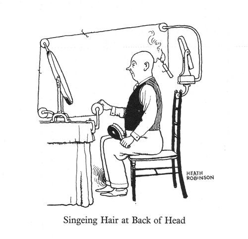 Singeing Hair at Back of Head