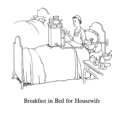 Breakfast in Bed for Housewife