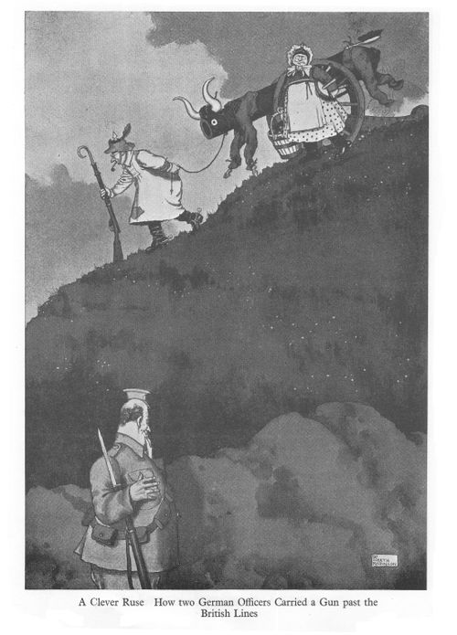 A clever ruse. How two German officers carried a gun past the British lines.