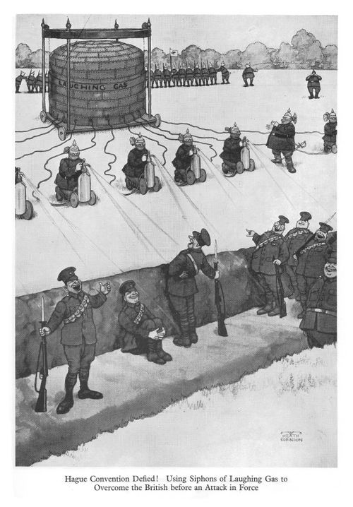 Hague Convention Defied! Using Siphons of Laughing Gas to Overcome the British before an Attack in France.