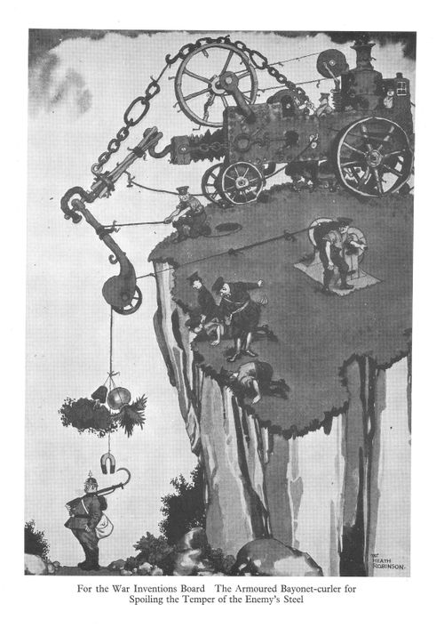 For the War Inventions Board. The Armoured Bayonet-curler for the Spoiling the Temper of the Enemy's Steel