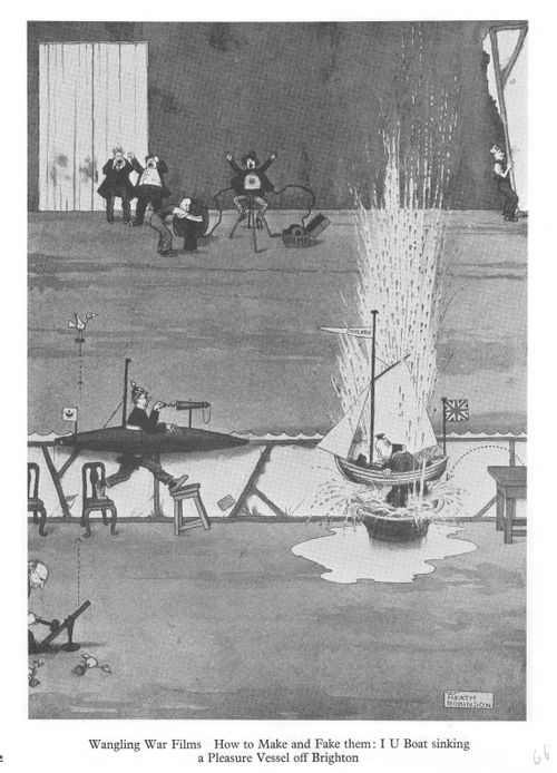 Wangling War Films. How to make and fake them: I U Boat sinking a Pleasure Vessel off Brighton.