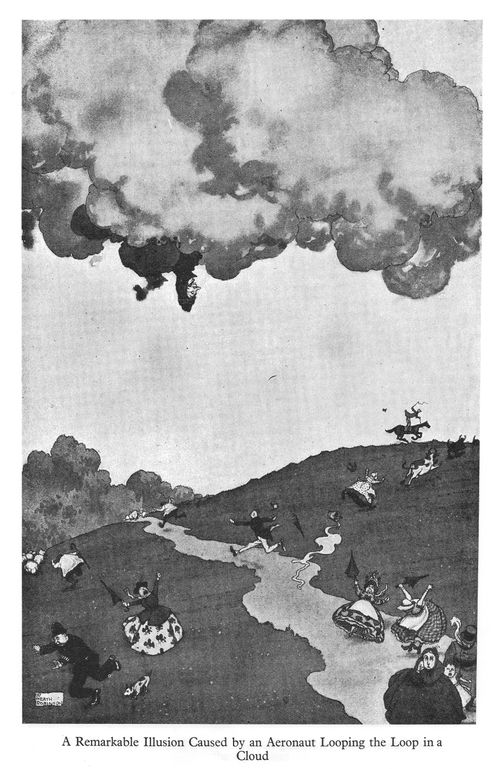 A Remarkable Illusion Caused by an Aeronaut Looping the Loop in a Cloud