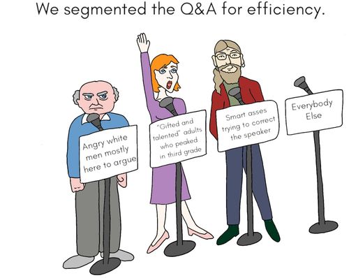 We segmented the Q&A for efficiency.