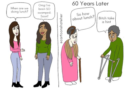 "When are we going for lunch?"