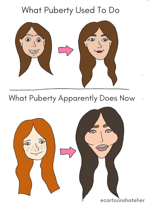 What puberty used to do. What puberty apparently does now.