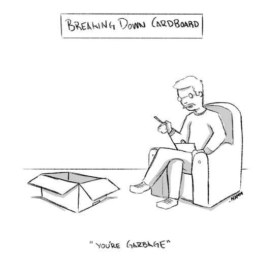 Breaking down cardboard 