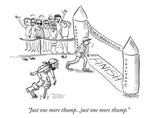 "Just one more thump. . . just one more thump."