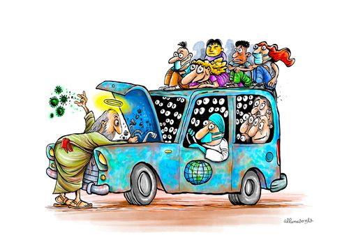 Corona clown car