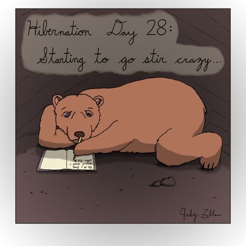 Hibernation Day 28: starting to go stir crazy...