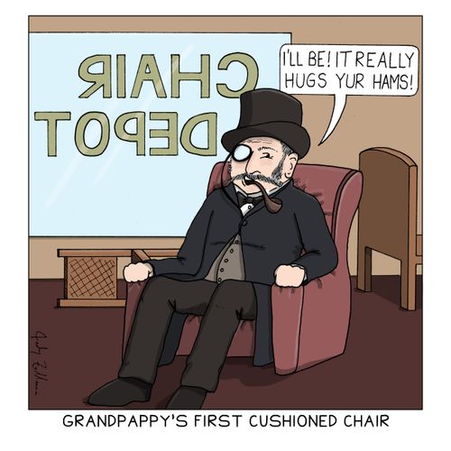 Grandpappy's First Cushioned Chair
